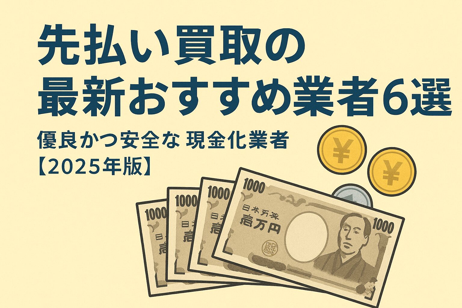 先払い買取の最新おすすめ業者6選